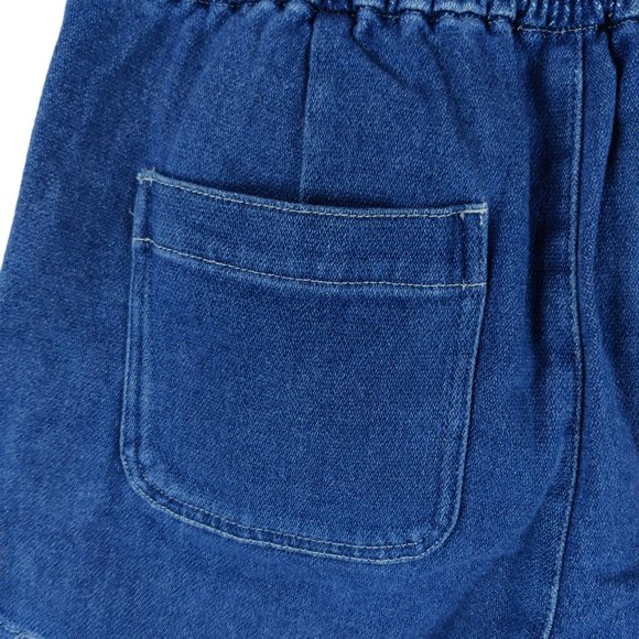 NWT J Crew Blue Indigo Denim Drawstring Sweat Shorts - Picture 6 of 8